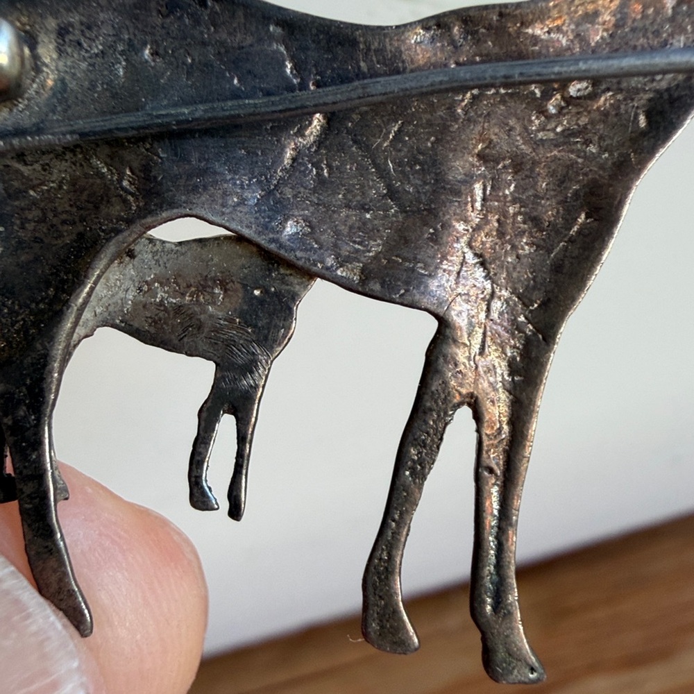 Sterling Silver Horse and Foal Pin - Picture 11 of 11